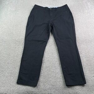 Peter Manning Pants Mens 33x28 Black Standard Fit Lightweight Stretch Chino